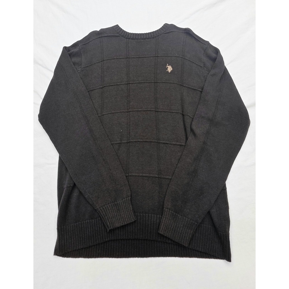 US‎ Polo ASSN Sweater Men's XL Embroidery Logo Luxury Brown Pullover Handknit